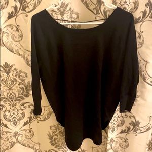 Black sweater with crisscross back